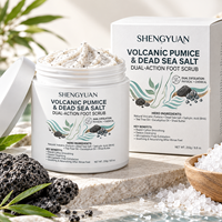 Gommage pour les pieds en gros au sel de la Mer Morte fermenté et à la pierre ponce volcanique, nettoyant en profondeur, adoucissant, lissant les callosités, exfoliant, fabrication OEM