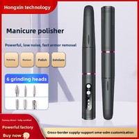 Lime à ongles électrique rechargeable 19000 tr/min, type stylo, 3 vitesses, bidirectionnelle, Type-C, légère, kit de manucure et pédicure pour salon