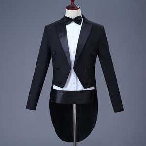 Traje de Hombre, Esmoquin con Diamantes de Colores, Traje de Mago, Cantante, Uniforme de Comando, Conjunto de Regalo - Product Image 6