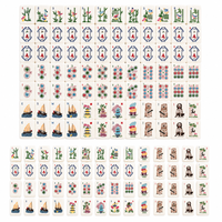 Fichas de Mahjong Acrílicas Americanas Personalizadas, Diseño de Jardín Oriental, Estilo Clásico, OEM, ODM, Marca Privada, con Bolsa de Transporte, para Venta al Por Mayor