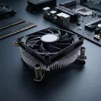 Ventilateur axial à pales en plastique extrudé en alliage d'aluminium CC7527-EC pour processeurs Intel 1156 broches, refroidisseur de CPU