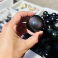 Vente en gros de sphères d'obsidienne arc-en-ciel de qualité supérieure, cristaux de guérison Reiki, boules de quartz, artisanat populaire pour cadeaux