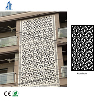 Panneaux décoratifs en aluminium perforé découpés au laser pour jardin moderne, écran d'intimité extérieur ornemental
