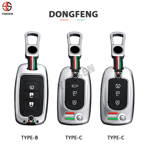 เคสกุญแจรถยนต์แฟชั่น ทำจากซิงค์อัลลอยด์และซิลิโคน สำหรับรถยนต์ Dongfeng DFM DFSK Glory 580 F507 H30 <span class=keywords><strong>AX7</strong></span> S30 อุปกรณ์ตกแต่งรถยนต์ - Product Image 3
