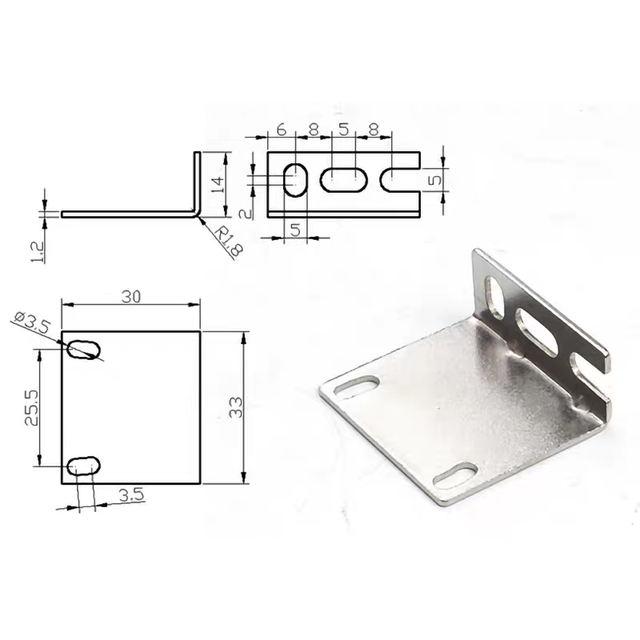Stainless Steel Photoelectric Sensor Switch Bracket Mounting Base Assembly
