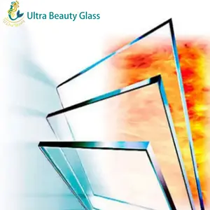 Fire-proof glass fire resistant glass 30min 60min 90min polishing clear toughened glass