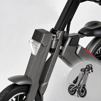 Trottinette électrique pliable en aluminium léger avec batterie au lithium amovible, vélo électrique pour les trajets quotidiens en ville
