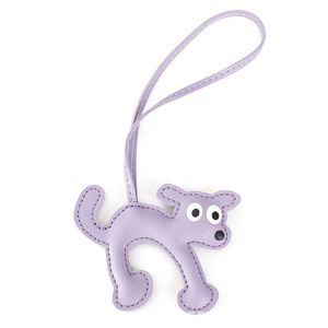 Porte-clés pendentif en cuir PU motif dessin animé mignon, cadeau créatif pour hommes et femmes, accessoires de sac mignons en forme d'animal de compagnie - Product Image 5