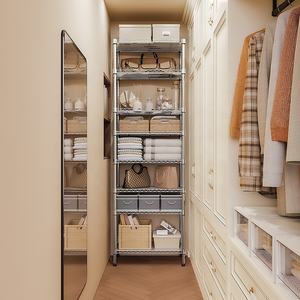 MZG 5-Layer Metal Wire Shelving <b>Unit</b> 600kg Capacity <b>Standing</b> Closet Garage Rack Laundry Bathroom Pantry Storage Wheels Rust - Product Image 5