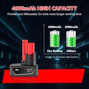 VICTPOWER 12V 4.0Ah Li-ion <b>Battery</b> for Mil M12 48-11-2401 48-11-2402 48-11-2420 Power Tool Replacement <b>Battery</b> Pack OEM ODM - Product Image 3