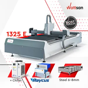 "Wattsan 1325 E Raycus IPG láser CNC 1000W 2KW Máquina de corte de latón de acero de aluminio corte por láser de fibra senfeng"