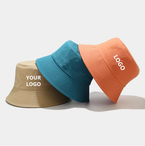 Fashion Embroidery Bucket <b>Hat</b> Customized Embroidered Text Logo Cotton Vacation Beach Fisherman <b>Hats</b> for Women Girls - Product Image 1