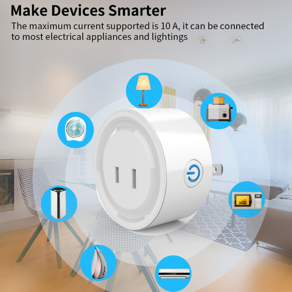 HONPNK Japanese Plug 10A Smart Wifi Socket with Graffiti Voice Control & Scheduling Features for Ai Speaker Domestic Two-Prong