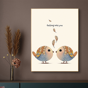 Dessin animé <span class=keywords><strong>oiseaux</strong></span> <span class=keywords><strong>plumes</strong></span> toile imprimé <span class=keywords><strong>peinture</strong></span> maison chambre <span class=keywords><strong>d</strong></span>'enfants image Art <span class=keywords><strong>d</strong></span>écor <span class=keywords><strong>peinture</strong></span> à l'huile <span class=keywords><strong>sur</strong></span> toile affiches et imprimés Art Pict - Product Image 6