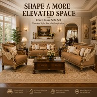 Klassische Amerikanische Wohnzimmer-Sofa-Kollektion Sessel Zweisitzer 3-Sitzer Koordinierte Villa Großhandel Projekt-Möbel