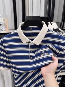 メンズ 半袖 Tシャツ ターンダウンカラー ヒップホップ ストリート系 トップス 夏物 - Product Image 3