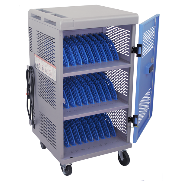 Laptop Chromebook Charging Station ipad 30 Slots Electronic Keypad Lock Cabinet Mobile 30-bay Computer Charging Cart