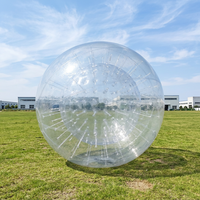 Balle roulante gonflable commerciale, balle à marcher, sphère transparente, activité d'équipe, performance artistique