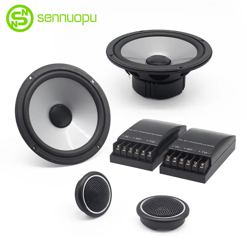 Sennuopu Speaker Mobil SK-6 Crossover Pasif 2 Cara Tweeter 45 Watt Masing-masing Subwoofer Pengeras Suara Dalam Audio Mobil 6.5 Inci