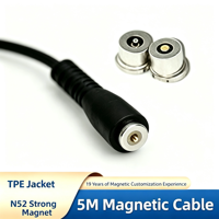 Kabel Pengisian Daya & Data Magnetik USB-C Ultra-Tipis 5mm Kustom dengan Pogo Pin, Tahan Air IP67 untuk Perangkat Pintar