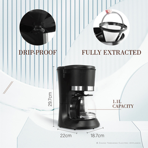 Quà Tặng Nhà Bếp Cafe 1200Ml Cafetera Electrica 10 Đến 12 Cup Tazas Ý USA Nhỏ Giọt Máy Pha Cà Phê - Product Image 4