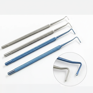 Instrumentos Microquirúrgicos, Equipo de Microscopia Oftálmica, Gancho para Estrabismo de Acero Manual - Product Image 1