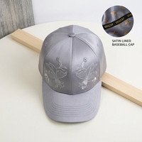 Topi Baseball Sporty 6 Panel Tanpa Struktur Model Dad Hat Bordir Logo Custom Berkualitas Tinggi Mewah Berlapis Sutra Satin Grosir Fashion