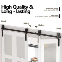 Porte de placard pliante en bois à 6 panneaux