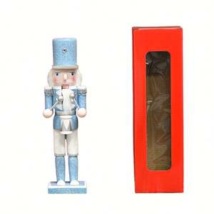 Figura Decorativa de Soldado Cascanueces de Madera de 12 Pulgadas, Pintada a Mano, para Decoración Navideña, Regalos y Adornos para el Hogar - Product Image 6