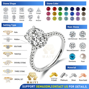 Anillo de Compromiso MaiYi Personalizado en Oro Sólido de 9K, 10K, 14K, 18K, Plata Rosa 925 con <span class=keywords><strong>Morganita</strong></span> y Diamantes - Product Image 6