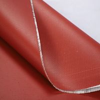 Tissu en fibre de verre enduit de silicone-résistant à la chaleur ignifuge ignifuge à haute température0.43