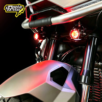 Projecteurs LED pour moto, phares externes 60W 12-36V, feux de jour clignotants jaunes/blancs, modèle NSS, mise à niveau retrofit