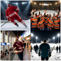 Venta al por Mayor de Camisetas de Hockey sobre Hielo Premium, 100% Poliéster, Ecológicas, Cosidas, Transpirables y Cómodas, Uniformes de Equipo para Hombre, Entrenamiento