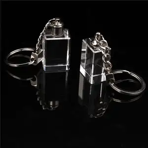 Honor of Crystal Transparent Blank Keychain Crystal Crystal 3D Laser Engraving Key Chain