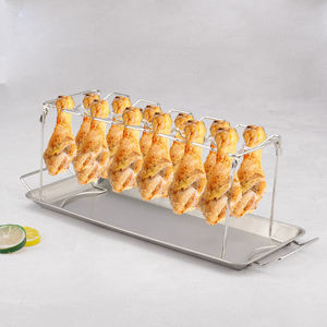 Rejilla de acero inoxidable para <span class=keywords><strong>horno</strong></span>, bandeja de goteo de Metal para asar pollo y alas, accesorios para <span class=keywords><strong>horno</strong></span> - Product Image 6