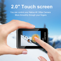 Caméra d'action Ausek 4K 60FPS, double écran tactile, WiFi, stabilisation, 30MP, 170 ° Caméra sportive grand angle avec support pour changer les filtres