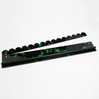 Règle de Mahjong en Acrylique Vert Effet Écaille de Tortue, Style Vague Magnétique Transparent, Lot de 4 pour le Divertissement