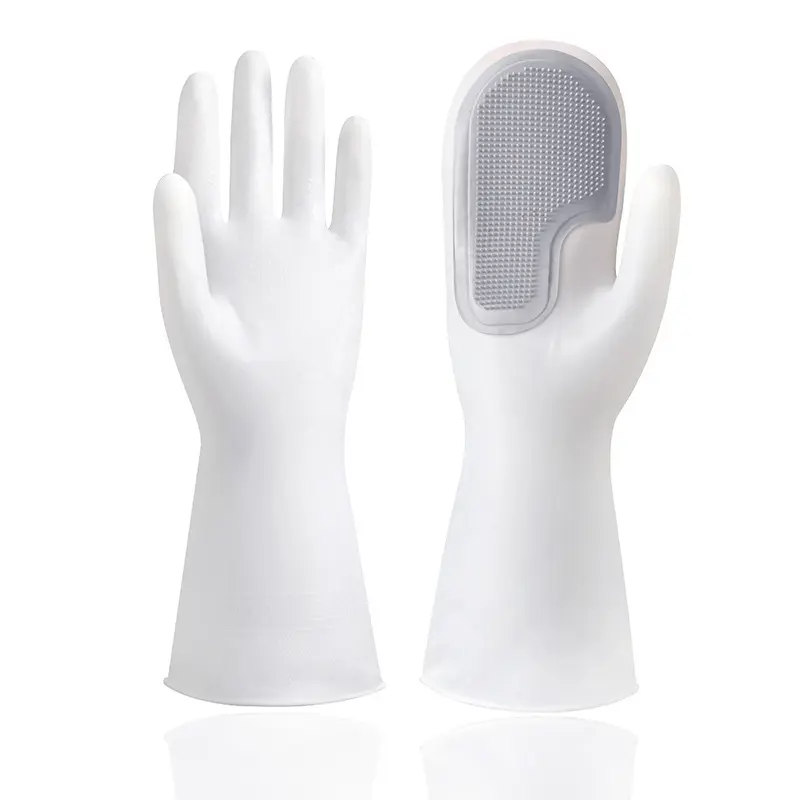 Sarung tangan pegangan dapur modis Anti alergi pegangan Pvc pembersih gaya sikat Anti melepuh kualitas tinggi
