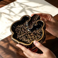 Cendrier en céramique Série Or Noir, Formes Nuage Ruyi Variées, Vente en Gros, Meilleur Prix, Collection Classique de Cigares