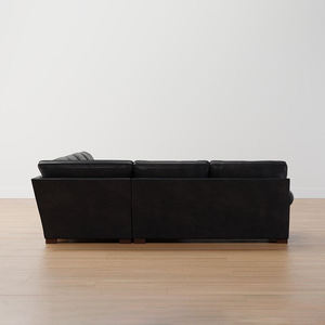 Sofá Modular Combinable de Cuero Genuino, Estilo Vintage con Brazos Enrollados, 6 Plazas, Chaise Longue con Cojines Confortables, Mueble para Sala de Estar u Hotel - Product Image 4