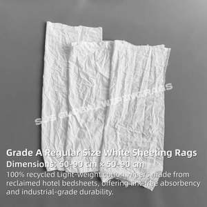 Trapos de Limpieza de Algodón 100% Blanco para Uso Industrial - Product Image 2
