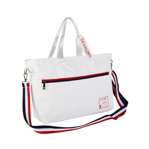 Sac de voyage multifonctionnel unisexe en polyester imperméable blanc avec fermeture éclair, motif personnalisé, grand format, léger, en Tyvek - Product Image 2