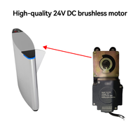 Tourniquet compact JEWEI T9 avec lecteur d'empreintes digitales, protection IP54, fonctionnement bidirectionnel pour les entrées sécurisées des bâtiments