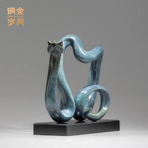 Adorno de Serpiente de Cobre para Taller de Arte, Decoración de Feng Shui del Zodíaco Chino de Latón, Decoración para Sala de Estar, Pieza Única - Product Image 4