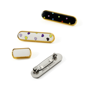 Vente en gros d'insigne époxy résine personnalisé d'usine de toutes formes d'épingles insignes or argent belle broche pour les femmes avec épingle de sécurité - Product Image 4