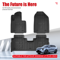 Revêtements de voiture 3D TPE personnalisés Tapis de voiture imperméables Revêtements de sol faciles à nettoyer Tapis de sol de voiture pour Jetour Shanhai L7 PLUS 2025 5/7 Sièges