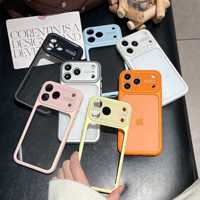 Coque de téléphone en TPU souple couleur bonbon avec protection d'objectif autofocus pour iPhone 17 Pro Max 16 15
