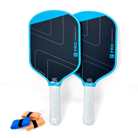 Raquette de pickleball Ledao Pro Series thermoformée en fibre de carbone T700 avec noyau en nid d'abeille 16 mm, surface rugueuse pour l'entraînement