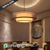 Lampes suspendues Wabi Sabi, hôtel, restaurant, lustre en tissu, lampe de salon, luminaires suspendus LED français