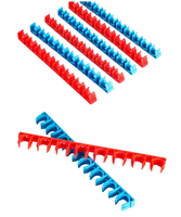 Clip de tuyau fixe en plastique en forme de U, électricien, PVC, carte de couleur, rangée parallèle, collier de serrage pour tuyau, technique de moulage, raccord de tuyau
